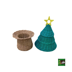 Adornos Navideños de Mimbre Tejido, Hechos a Mano con Materiales Naturales de Vietnam, para Exhibiciones Comerciales en Hoteles - Product Image 2
