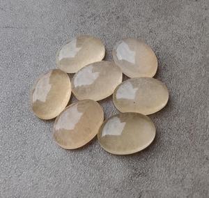 แคลไซต์สีส้มทรงรีธรรมชาติ พลอยหลวมสำหรับทำเครื่องประดับ วัสดุงานฝีมือ พลอยสะสม - Product Image 1