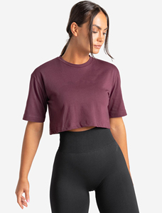T-shirt court pour femme 2026, col rond, manches courtes, couleur unie, décontracté, 100 % coton, tissu tricoté, anti-plis, séchage rapide - Product Image 5