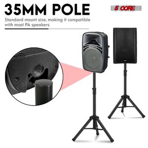 Pesante 3FT nero SS HD 2PK borsa coppia regolabile in altezza 3Ft PA DJ Monitor Monitor supporto compatibile altoparlante accessori - Product Image 3
