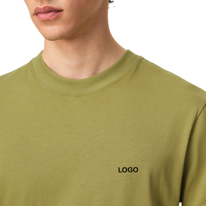 T-shirts en coton pour hommes, logo personnalisé, broderie minimaliste, streetwear, jersey premium, tee-shirt personnalisé OEM, haut pour hommes - Product Image 4