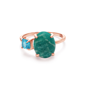 Minimalist <b>925</b> Sterling <b>Silver</b> <b>Ring</b> With Oval Jade & Square Blue Topaz Gemstone Prong Setting Everyday Wear Unisex Fine Jewelry - Product Image 6