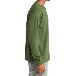 T-shirt Homme Manches Longues Col Rond Couleur Unie Qualité Supérieure OEM Personnalisé Décontracté Coupe Ample Épaules Tombantes Été - Product Image 3