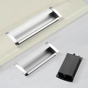 Modern Minimalist Flat-Mounted Furniture Handles & <b>Knobs</b> Recessed Concealed Drawer & Sliding <b>Door</b> Handles - Product Image 1