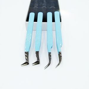 Pince à épiler professionnelle pour extensions de cils, à pointe en plasma, revêtement poudré, outil d'isolation des cils pour salon de beauté - Product Image 5