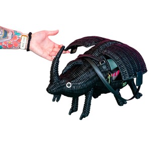 Handmade Beetle Shaped Rattan Kids <b>Bag</b> Eco Friendly <b>Wicker</b> Crossbody <b>Bag</b> for Children - Product Image 5