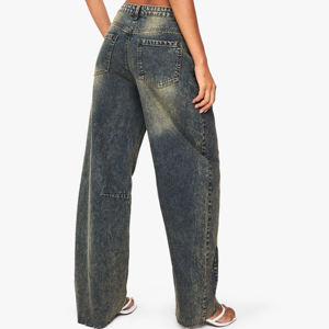 กางเกงยีนส์ผู้หญิงคุณภาพดี ดีไซน์ล่าสุด พิมพ์ลายได้ตามต้องการ สวมใส่สบาย มีหลายขนาดให้เลือก กางเกงยีนส์ผู้หญิงของคุณเอง - Product Image 3