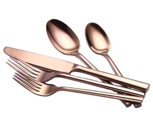 Handmade Tabletop Flatware Set Vàng PVD tráng thiết kế hấp dẫn với 5 dĩa thìa dao mới nhất đến Bạc - Product Image 1