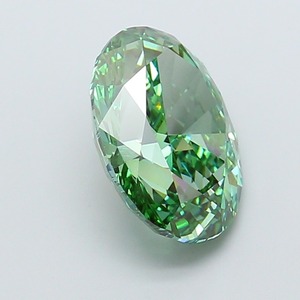 Diamant de laboratoire CVD ovale de 5,51 carats, vert vif fantaisie modifié, clarté VS1, polissage excellent, pierre précieuse de luxe pour bijoux - Product Image 4