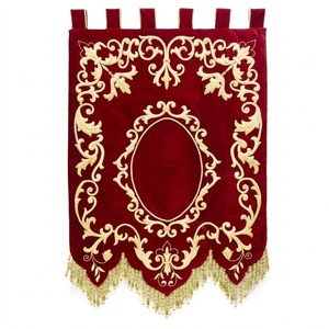 Bandera Hecha a Mano de Alta Calidad con Base de Terciopelo Suave Premium y Bordado Dorado de Alta Densidad, Diseño Personalizado - Product Image 1