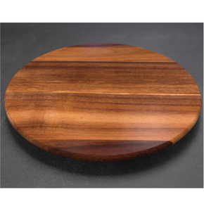 Bandeja giratoria de madera de acacia ecológica para encimera de cocina, Lazy Susan redonda, mejores precios - Product Image 6