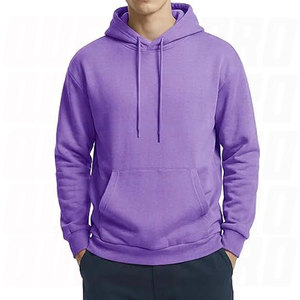 Sweat-shirts à capuche unisexes style simple et épuré, en molleton mi-lourd, coton et polyester, avec poche kangourou - Product Image 1