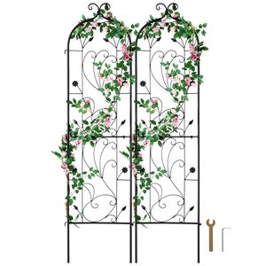 Treillis de jardin en métal antirouille 60 x 15, lot de 2 pour roses grimpantes d'extérieur, treillis de jardin en cuivre de 8 pieds pour plantes grimpantes - Product Image 1