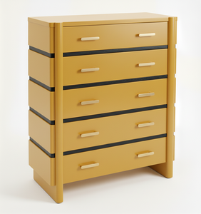 <b>5</b>-drawer Modern Eco-Friendly Chest Mango Bed <b>Frame</b> Bedroom OEM ODM Premium Export Factory Direct Handcrafted Wholesale Indoor - Product Image 1