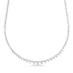 Real 10K 14K 18K Graduated Diamond Tennis Necklace Wholesale Rivera <b>Choker</b> Line CVD HPHT Lab Created Jewelry Factory Supplier - Product Image 1