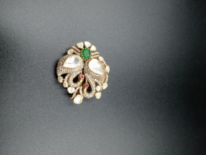 Luxury Solid 925 Silver Peacock <b>Brooch</b> Pear Cut Diamonds Emerald Stone Pav Setting Unisex Fine Jewelry Wedding Gift Party - Product Image 1