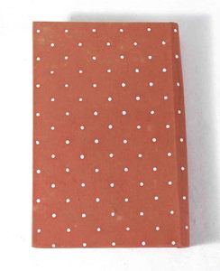 Wholesale Hot Selling Maroon Color Tiny Handmade Cotton Paper Creaminess Dotts Printed Hardcover Notebook - Product Image 4