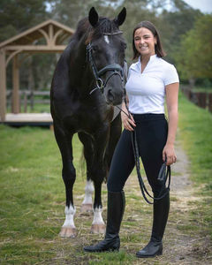 Camiseta de equitación profesional para mujer, manga corta, ligera, transpirable, para deportes ecuestres, personalizable. - Product Image 1