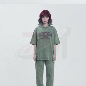 T-shirt oversize délavé à l'acide pour femme, coupe décontractée, coton premium, vêtements décontractés, fournisseur en gros - Product Image 4