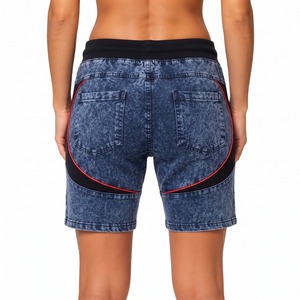 Shorts de Mujer con Lavado Ácido, Cintura Alta, Estilo Vintage, Casuales, para Verano, Ropa Urbana, Suaves, Cómodos, Corte Relajado, Prendas de Moda - Product Image 3