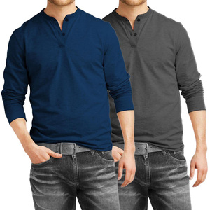 Chemises unies vintage de haute qualité pour hommes, 100% coton, séchage rapide, respirantes, personnalisables, col rond, manches courtes, coupe classique - Product Image 5