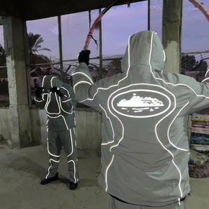 Custom <b>Lightweight</b> Waterproof Windbreaker Set <b>Jacket</b> and Pants Tracksuit for Men <b>Women</b> Running Gym - Product Image 6