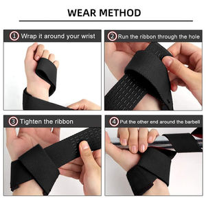 Misha Sports Fitness - Cinturón de Asistencia Antideslizante para Dominadas, Mancuernas, Levantamiento de Pesas, Protección para Peso Muerto, Correas de Algodón para Fitness - Product Image 4