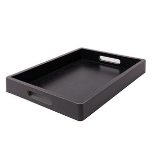 Classic Black Wooden Serving <b>Tray</b> - Product Image 4