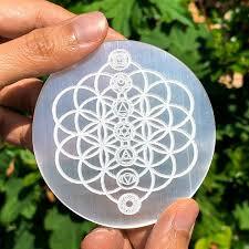 Plaque de chargement en sélénite d'agate naturelle en gros pour le nettoyage énergétique des cristaux et l'équilibrage des chakras - Product Image 3