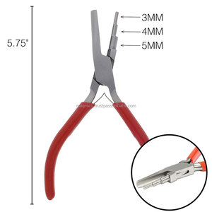 Pince à boucler concave à 3 étapes, 6 pouces, pour bijoux, outil de pliage de fil, en acier inoxydable, multi-tailles - Product Image 2