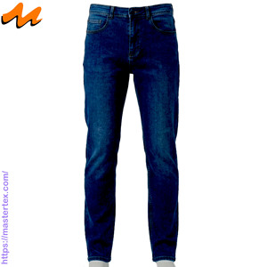 Jeans de Mezclilla para Hombre, Corte Recto, Cintura Media, Ajuste Clásico, Transpirables, Lavado Oscuro, con Cinco Bolsillos y Acabado Lavado - Product Image 2