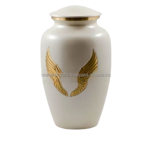 Urna de cremación conmemorativa con incrustaciones de mariposa de madre perla, urna funeraria de Metal para adultos, revestimiento de laca de alta calidad - Product Image 2