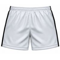 Shorts de volley-ball blancs et noirs à taille élastique, unis, pour sublimation, tenue de sport athlétique d'équipe, uniforme de compétition, vêtements d'entraînement