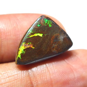 Opale de Boulder Naturelle d'Australie, Cabochon d'Opale Solide, Opale de Boulder Verte à Feu d'Australie, Pierre pour la Fabrication de Bijoux, Pierre Précieuse - Product Image 3