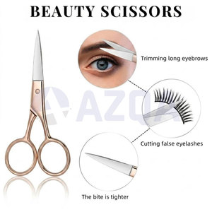 Ensemble de pinces à cils en acier inoxydable durables, pinces à cils de précision à prise parfaite, ciseaux pour la beauté des cils professionnelle - Product Image 2