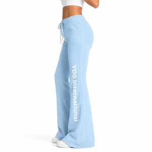 Pantalon de survêtement évasé personnalisé pour femme – Taille élastique, tissu doux, coupe confortable, qualité supérieure, respirant, séchage rapide, jambe large, style urbain - Product Image 3