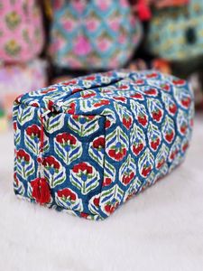 Bolsa de Cosméticos Floral Rosa con Cierre de Cremallera y Borla, Estilo Bohemio, Bolsa de Maquillaje Portátil para Mujer, Bolsa de Cosméticos Ecológica - Product Image 4