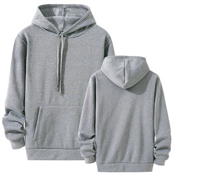 Sweat-shirt à capuche pour homme, couleur unie, avec poche, coupe classique, décontracté, en molleton français, pour l'automne - Product Image 5