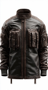 TACTICAL LEATHER <b>JACKET</b> FOR MEN - Product Image 3