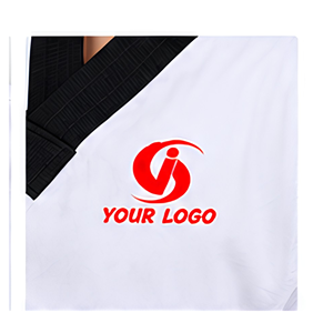 Uniforme de Taekwondo ITF Dobok en coton blanc respirant WTF unisexe adulte léger et respirant à col en V - Product Image 3