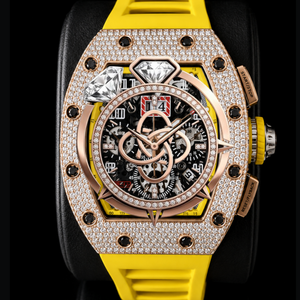 Reloj de Diamantes Moissanite Personalizado OEM ODM para Hombre, Reloj de Pulsera con Incrustaciones Completas de Piedras VVS - Product Image 1