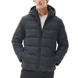 Veste matelassée pour homme 100% coton, écologique, imperméable, coupe-vent, avec capuche, logo sur le devant, hiver BD - Product Image 1