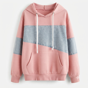 Sudadera con Capucha para Mujer, Color Marrón Amarillo Sólido, 100% Algodón, Invierno, Manga Larga, Informal, con Capucha con Cordón y Bolsillo Tipo Canguro - Product Image 5
