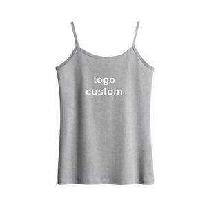 Débardeur côtelé décontracté pour femme, personnalisable, uni, sexy, avec bretelles spaghetti, respirant, avec logo et design sur mesure - Product Image 4