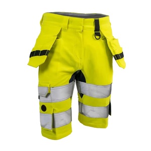 Men Outdoor <b>Work</b> Shorts Safety <b>Cargo</b> High Visibility Construction Shorts Solid Reflective Tapes <b>Work</b> Shorts - Product Image 2