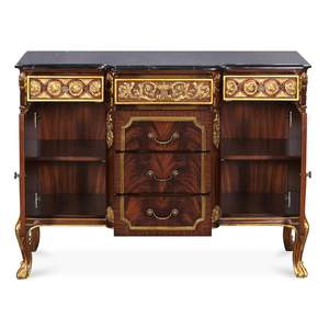 Armoire de salon classique de luxe en acajou massif, détails sculptés à la main, design antique, grande capacité pour la maison, l'hôtel, la salle à manger - Product Image 3