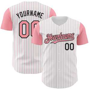 Maillot de baseball vierge en gros, logo imprimé numériquement, uniforme de baseball à rayures cousues et boutons pour homme - Product Image 2