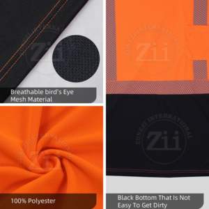 Camiseta Polo de Trabajo de Manga Larga con Reflectores de Seguridad, Ropa de Trabajo FR, ANSI Clase 1, con Luz LED Intermitente, Transpirable, Impermeable, Personalizada - Product Image 5