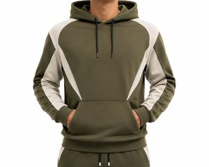 Sudadera con Capucha para Hombre, Diseño Color Block, Manga Raglán, Informal, Transpirable, Holgada, de Forro Polar, para Invierno, ODM - Product Image 5