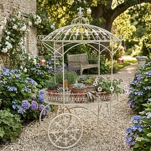 Support de plantes circulaire en fer forgé vintage avec revêtement époxy, 5 pots, pour intérieur/extérieur, support pour pot de fleurs - Product Image 4